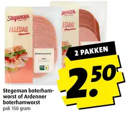 Boni Stegeman boterham- worst of Ardenner boterhamworst aanbieding