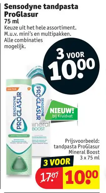 Kruidvat Sensodyne tandpasta ProGlasur 75 ml aanbieding