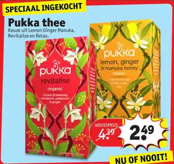 Kruidvat Pukka thee aanbieding