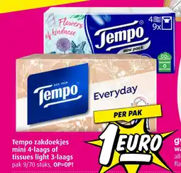 Boni Tempo zakdoekjes mini 4-laags aanbieding
