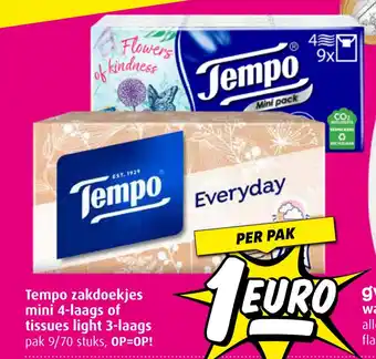 Boni Tempo zakdoekjes mini 4-laags aanbieding