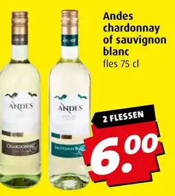 Boni Andes chardonnay of sauvignon blanc aanbieding