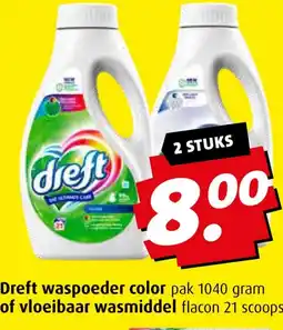 Boni Dreft waspoeder color aanbieding