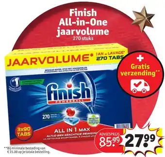 Kruidvat Finish All-in-One jaarvolume aanbieding