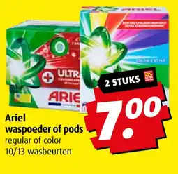 Boni Ariel waspoeder of pods aanbieding