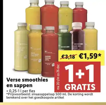 Lidl Verse smoothies en sappen aanbieding