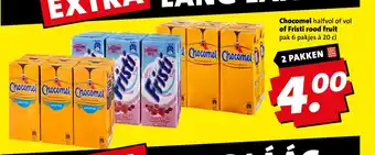 Boni Chocomel halfvol of vol of Fristi rood fruit aanbieding