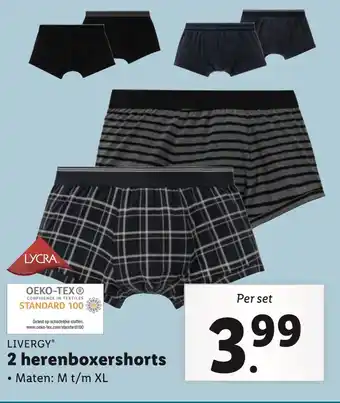 Lidl LIVERGY 2 herenboxershorts aanbieding