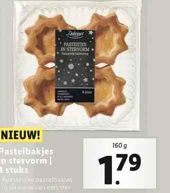 Lidl Pasteibakjes in stervorm 4 stuks aanbieding