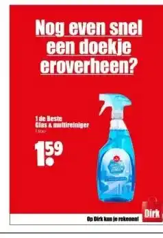 Dirk 1 de Beste Glas & multireiniger aanbieding