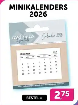 Boekenvoordeel MINIKALENDERS 2026 aanbieding