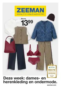 Zeeman Deze week: dames- en herenkleding en ondermode. aanbieding