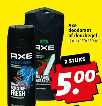 Boni Axe deodorant of douchegel aanbieding
