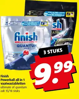 Boni Finish Powerball all in 1 vaatwastabletten aanbieding