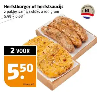 Poiesz Herfstburger of herfstsaucijs aanbieding