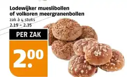 Poiesz Lodewijker mueslibollen of volkoren meergranenbollen aanbieding