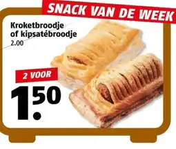 Poiesz Kroketbroodje of kipsatébroodje aanbieding