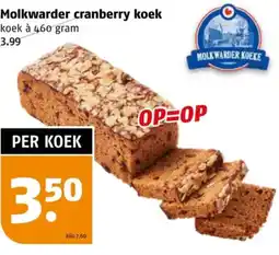 Poiesz Molkwarder cranberry koek aanbieding