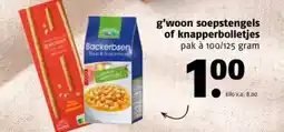 Poiesz G'woon soepstengels of knapperbolletjes aanbieding