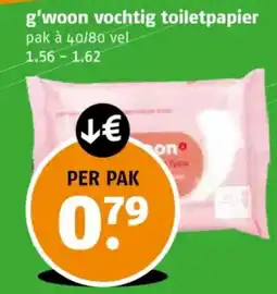 Poiesz G'woon vochtig toiletpapier aanbieding