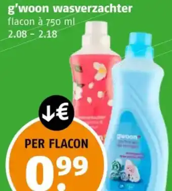 Poiesz G'woon wasverzachter aanbieding