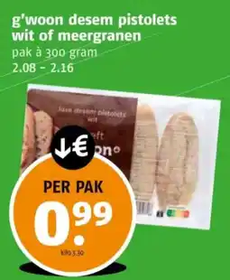 Poiesz G'woon desem pistolets wit of meergranen aanbieding