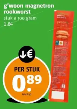 Poiesz G'woon magnetron rookworst aanbieding