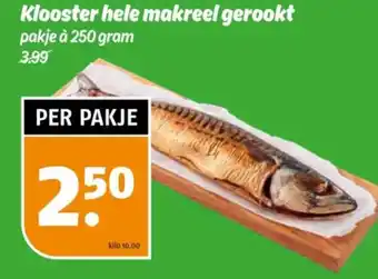 Poiesz Klooster hele makreel gerookt aanbieding