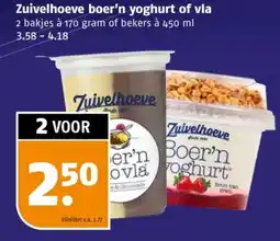 Poiesz Zuivelhoeve boer'n yoghurt of vla aanbieding