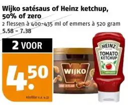 Poiesz Wijko satésaus of Heinz ketchup, 50% of zero aanbieding