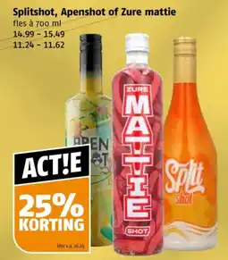 Poiesz Splitshot, Apenshot of Zure mattie aanbieding