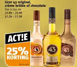 Poiesz Licor 43 original, crème brûlée of chocolate aanbieding