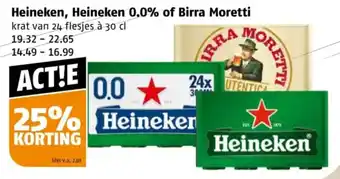 Poiesz Heineken, Heineken 0.0% of Birra Moretti aanbieding
