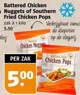 Poiesz Battered Chicken Nuggets of Southern Fried Chicken Pops aanbieding