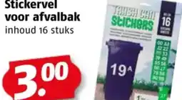 Poiesz Stickervel voor afvalbak aanbieding