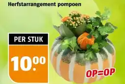 Poiesz Herfstarrangement pompoen aanbieding
