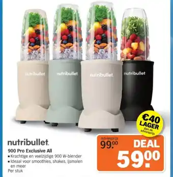 Albert Heijn nutribullet 900 Pro Exclusive All aanbieding
