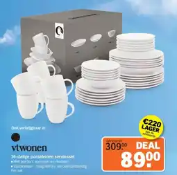 Albert Heijn vtwonen 36-delige porseleinen serviesset aanbieding