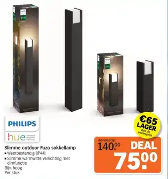 Albert Heijn Slimme outdoor Fuzo sokkellamp aanbieding