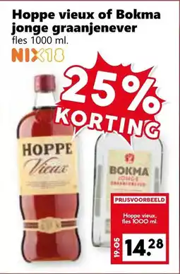 Coop Hoppe vieux of Bokma jonge graanjenever aanbieding