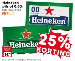Coop Heineken pils of 0.0% aanbieding