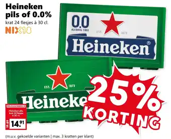 Coop Heineken pils of 0.0% aanbieding