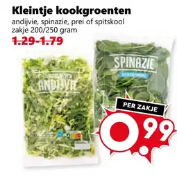 Coop Kleintje kookgroenten andijvie, spinazie, prei of spitskool aanbieding