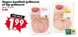 Coop Slagers kwaliteit grillworst of kip grillworst aanbieding
