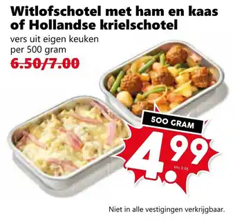 Coop Witlofschotel met ham en kaas of Hollandse krielschotel aanbieding