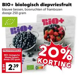 Coop BIO+ biologisch diepvriesfruit aanbieding