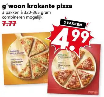 Coop G'woon krokante pizza aanbieding