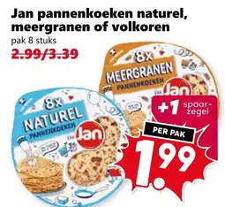 Coop Jan pannenkoeken naturel, meergranen of volkoren aanbieding
