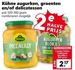 Coop Kühne augurken, groenten en of delicatessen aanbieding