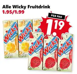 Coop Alle Wicky Fruitdrink aanbieding